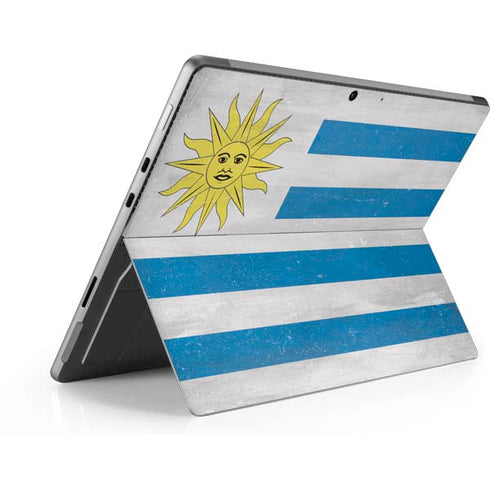 Uraguay Flag Distressed Surface Pro 8 Skin